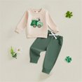 thumbnail image 2 of TOWED22 Toddler Baby Boy Fall Clothes Long Sleeve Print Sweatshirt Pants Set Cute Infant Winter Outfits, 2 of 4