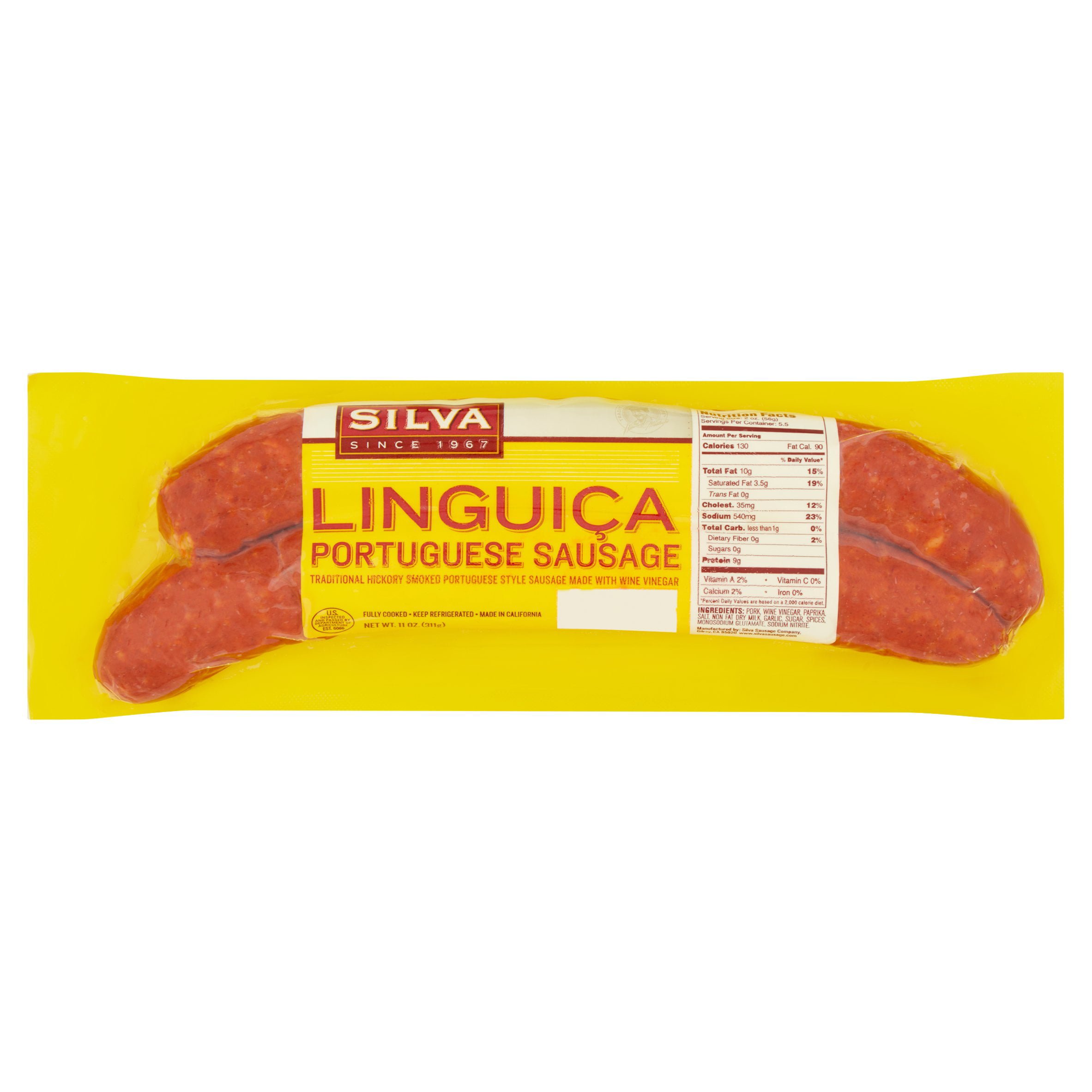 Silva Linguia Portuguese Sausage, 11 Oz 
