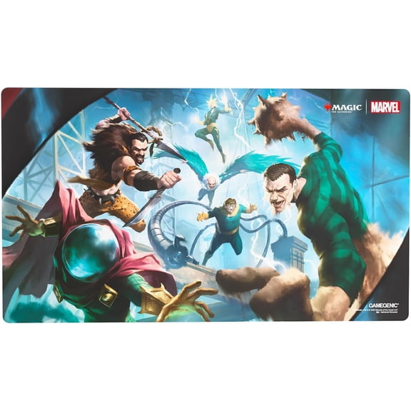 Gamegenic Magic: The Gathering Marvel's Spider-Man Sinister Six Prime PLAYMAT - Premium 61x35cm Game Mat with Cushioning, Anti-Slip Back & Flat Stitching, Official MTG Accessory