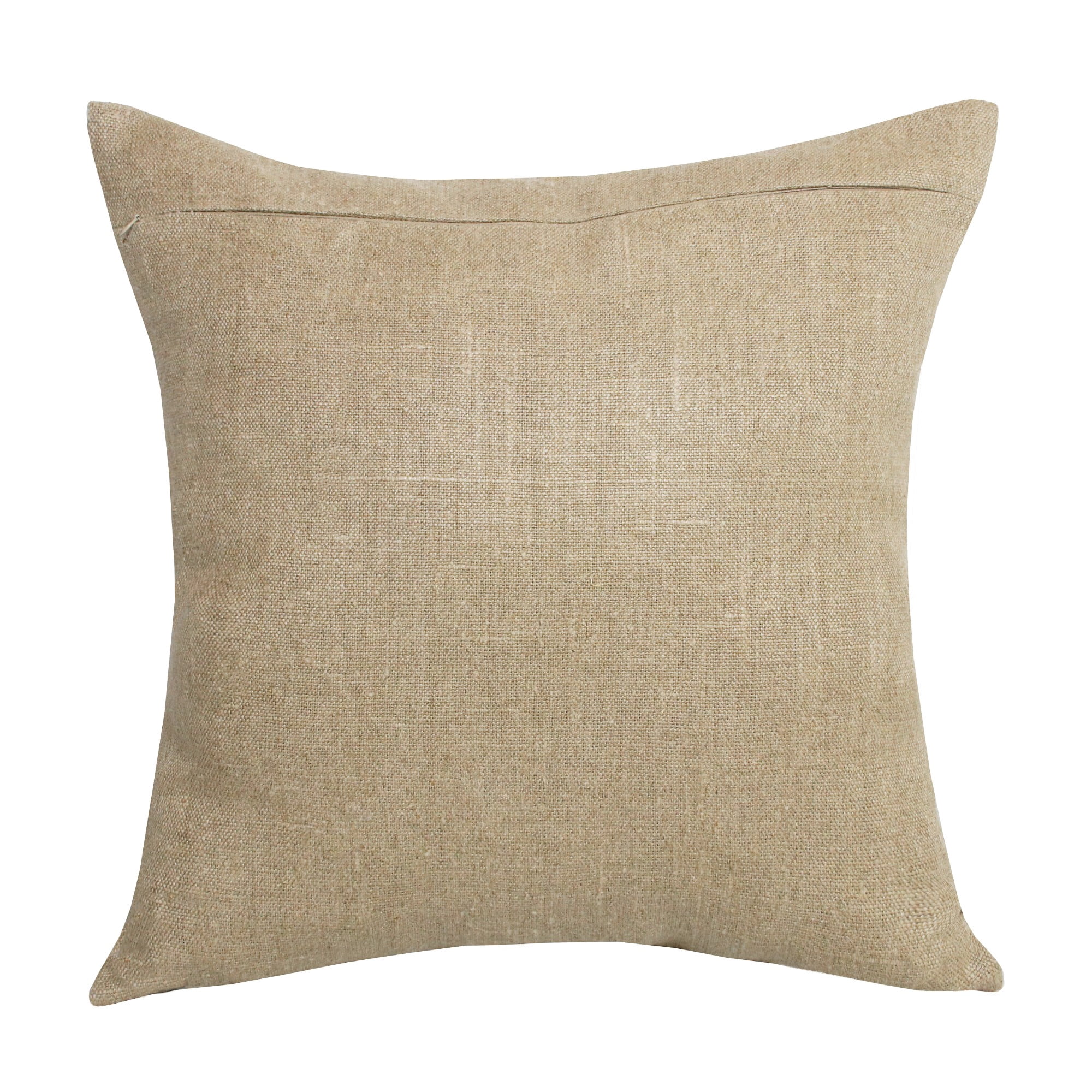 Harlow Hill Faye Beige/Brown Striped 20" x 20" Linen Adult Decorative Feather Filled Pillow