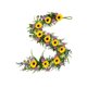 thumbnail image 2 of Guirnalda de girasoles y margaritas artificiales | Accesorio de fotografía con flores artificiales realistas para la decoración del hogar y el jardín, 2 of 6