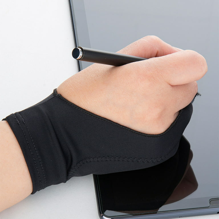 Artist Glove for Drawing Tablet , iPad (Smudge Guard, Two-Finger