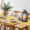thumbnail image 6 of Yellow Plaid Round 15 Inch Placemats Set of 6, Watercolor Grid Checker Gingham Farmhouse HeatResistant Non Slip Place Mats for Dining Table, Wipeable Braided Kitchen Table Mats for Housewarming, 6 of 9