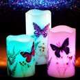 thumbnail image 2 of Bangcool 3 Pcs Bougie Papillon Télécommandée Sans Flamme Bougie LED, 2 of 10