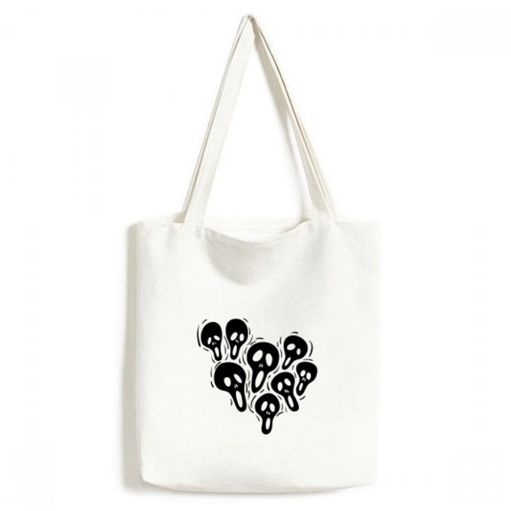 l Tiling Pattern Halloween Tote Canvas Bag Shopping Satchel Casual Handbag