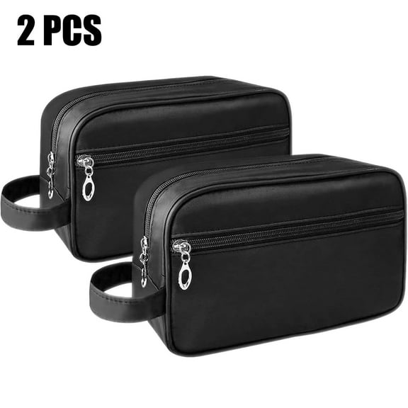 Toiletry Bag for Men,Travel Makeup Bag Organizer,Medium Hanging Toiletry Bag,Large Wide-open Travel Bag for Toiletries,Water-resistant Shaving Bag for Accessories-Black