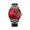 Black with red surface [steel strip], variant on Men's Unique Turntable Quartz Watch, Black Stainless Steel Band, 30M Waterproof, Fashion Wristwatch for Men