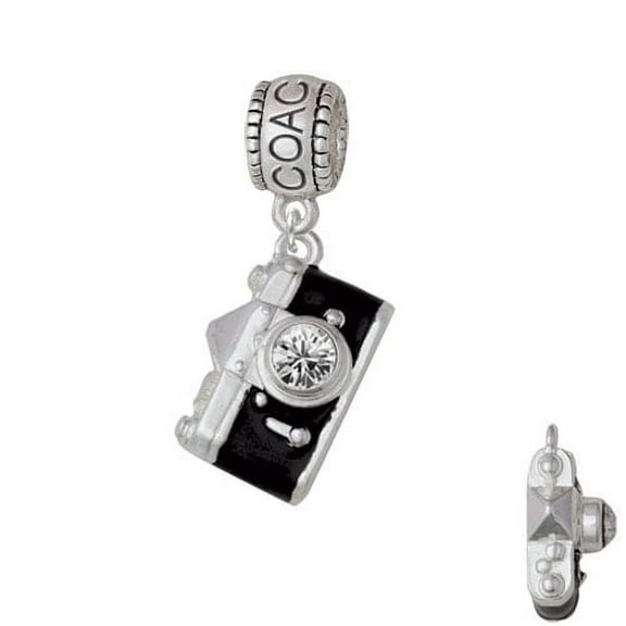 Black Camera - Coach Charm Bead