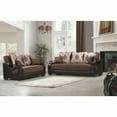 thumbnail image 3 of Ottomanson Metropolis Sleeper Loveseat, Dark Brown Microsuede, 3 of 7