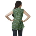 thumbnail image 4 of Moomaya Printed Mandarin Collar Tunic Sleeveless Casual Tank Top Summer Wear, 4 of 6