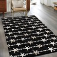 thumbnail image 3 of 3'x5' Area Rugs, Starfish Black Indoor Outdoor Area Rug for Living Room Bedroom, Coastal Ocean Summer Sea Beach Washable Bathroom Rugs Kitchen Floor Carpet Mats Home Decor Aesthetic, 3 of 8