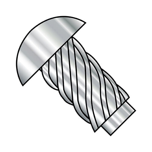 2X5/16 Round Head Type U Drive Screw 18-8 Stainless Steel (Pack Qty 10,000) BC-0205U188