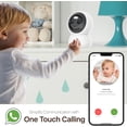 thumbnail image 2 of Dual Lens 2.4/5GHz WiFi Security Camera, 360° PTZ 2K Indoor Nanny Cams with Phone App, 2-Way Audio, Motion Tracking, Night Vision, for Pet/Dog/Baby Monitor/Elder/Home Security, Local Storage, 2 of 4