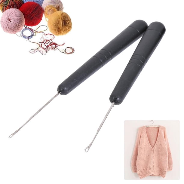 Agujas/juego de ganchos de ganchillo para sellar mango de plástico, costura de punto (negro, 5 uds. Likrtyny Para estrenar