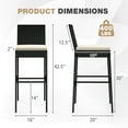 thumbnail image 2 of Costway 4 PCS Patio Wicker Barstools Bar Height Chairs with Cushions Backyard Off-White, 2 of 7