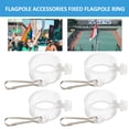 thumbnail image 4 of 10 Pcs 1 Inch Flagpole Fixed Ring Banner Mounting Ring Flag Rings Fasteners for Outdoor Supplies (White, Hook Style), 4 of 8