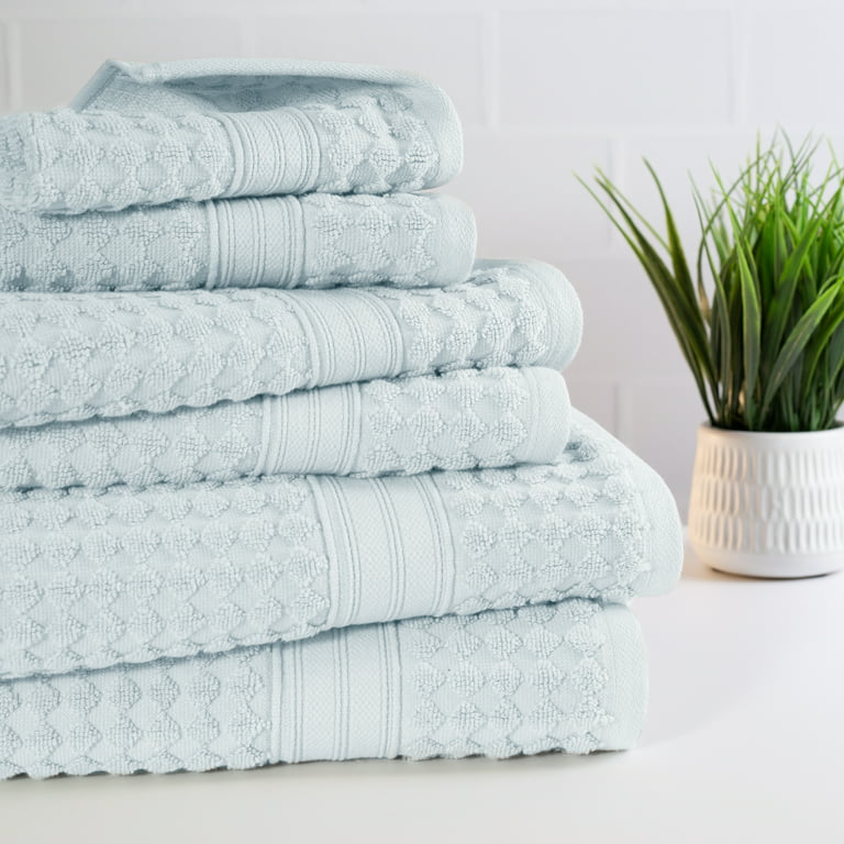 6pc Liam Towel Set Sapphire - Blue Loom