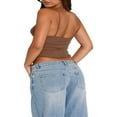 thumbnail image 4 of Womens Y2k Dos Nu Haut Sans Manches Dentelle Tube Top Réservoirs Camisole de Mode Sortant Tops Crop Tops de Base, 4 of 6