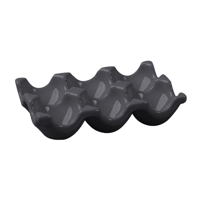 Ceramic Egg Box Egg Tray Holder Non Slip Egg Storage Organizer for Fridge Refrigerator Kitchen Worktop Countertop Decorative Accessories Holds 6 Chicken Eggs