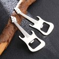 thumbnail image 2 of Guitar Shaped Musical Instrument Keychain Corkscrew Bottle Opener Metal keyring split Key Holder Rings Handbag Decor Accessory, 2 of 8