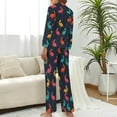thumbnail image 3 of Top-kevin Womens Pajamas Set Cute Hippo Party Pattern Soft Long Sleeve Sleepwear Button Down Sets, 3 of 12