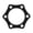 Black, variant on Hexagonal Microphone Ring - Anti-Roll & Slip, Shock-Absorbing Rubber Mic Accessory for Standard Handheld & Wireless Mics