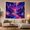Space Valley, variant on Striped Celestial Orb Over a Mirrored Cosmic Lake, Dreamy Psychedelic for Space Lovers, Galaxy Wall Art, Housewarming Gift, Tapestry Wall Hanging for Bedroom and Gaming Room