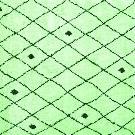 Ahgly Company Indoor Square Persian Green Traditional Area Rugs, 4' Square