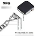 thumbnail image 2 of TECH CIRCLE for Apple Watch Bling Band 38mm 40mm 41mm iWatch Series SE 9 8 7 6 5 4 3 2 1,Dressy Jewelry Diamond Rhinestone Stylish Metal Wristband Strap for Girls Women,Silver, 2 of 5
