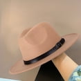 thumbnail image 4 of Trayknick British Style Jazz Cap Breathable Wearproof Pure Color Fedora Hat for Daily Wear Grey One Size, 4 of 13