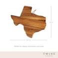 thumbnail image 4 of Twine Texas Shaped Acacia Wood Cheese Board for Charcuterie Gifts, Set of 1, 4 of 5