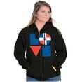 thumbnail image 4 of Domical Republic Flag DR Pride Love Zip Up Hoodie Men's Women's Brisco Brands S, 4 of 5