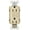 Ivory, variant on 1597BK 15 amp gfci duplex receptacle self testing with 20 amp feed thru capacity side and back wired black qty 1/10