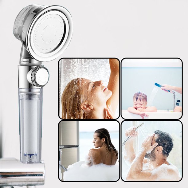 Booster Shower Head 3 Spray Mode Rainfall Boquilla Pulverizador para el baño del hogar / hotel