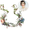 thumbnail image 2 of Wedding Flower Crown Adjustable Artificial Flower Headband Floral Headpiece, 2 of 10