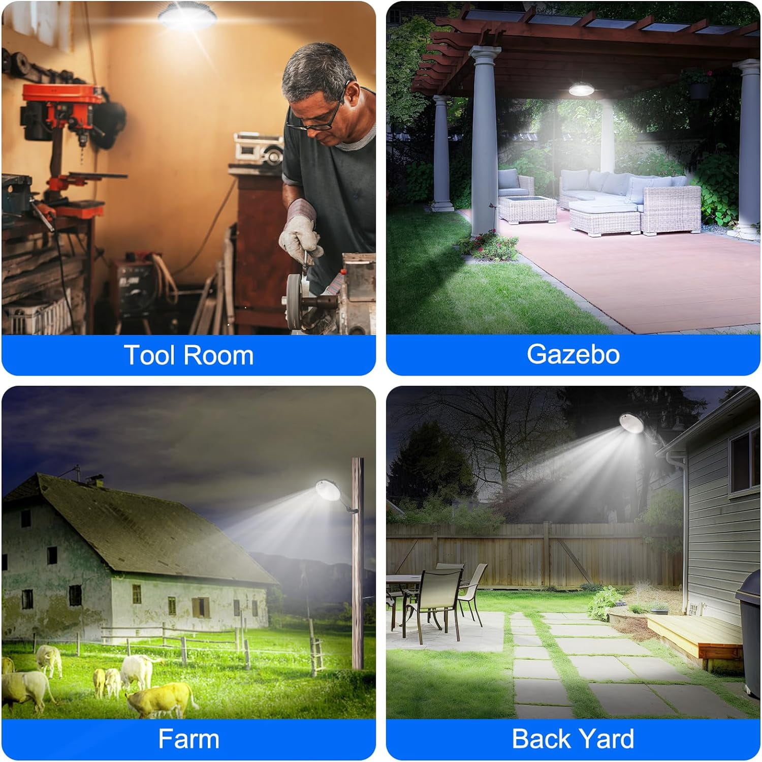 Solar Lights Outdoor Waterproof , 3500LM 4 Modes (1 All Day Mode) Motion Sensor Solar Security Shed Light with Remote,  Indoor Dusk to Dawn Solar Barn Light for Gazebo Yard Garage Patio