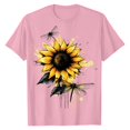 thumbnail image 3 of NAMTYQX Plus Size Blouses for Women Basic Graphic Short Sleeve Gemustert Loose Oversize Cool Scoop Neck Light Tops for Women 2025 Pink Size M, 3 of 5