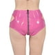 thumbnail image 3 of MKLEKYY Pantalones Cortos de Mujer de Cuero Brillante con Cremallera Sexy con Entrepierna Abierta para Fiesta En Discoteca, Pantalones de Moda para Mujer, 3 of 4
