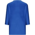 thumbnail image 5 of Summer Tops for Women 2024 Trendy Plus Size Casual 3/4 Length Sleeve V Neck Tee Shirts Fashion Henley Dressy Blouses, 5 of 5