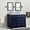 Blue & White, variant on 48 in. Double Oval Sink Vanity with Carrara Marble Top, Blue & White