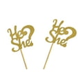 thumbnail image 2 of Darling Souvenir He She? Gender Reveal Baby Shower Cupcake Toppers Dessert Decorations - Pack Of 40, 2 of 3