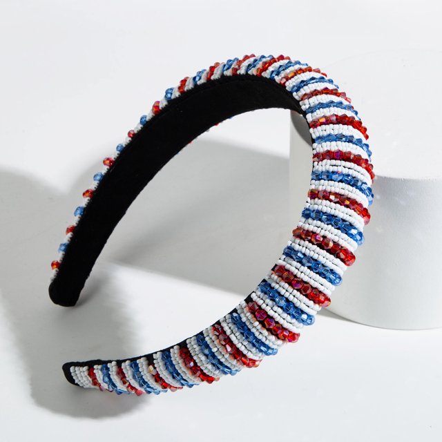 Diadema con cuentas tejidas a mano para el cabello Homing Hair Hoop, estilo barroco, esponja, accesorios simples para el cabello facial para mujer