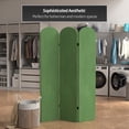 thumbnail image 5 of 6 ft. Classic Arch Velvet Room Divider Green 3 Panel, 5 of 7