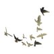 thumbnail image 3 of Agregue un encanto mágico a la decoración de su dormitorio y sala de estar Calcomanías de pared con espejo 3D de pájaro dorado, 3 of 8
