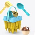 thumbnail image 2 of 1 Juego de juguete de playa para chico, borde liso, forma exquisita, Color brillante, amplia aplicación, molde de Castillo de juguete con juego de pala para chico amarillo, 2 of 5