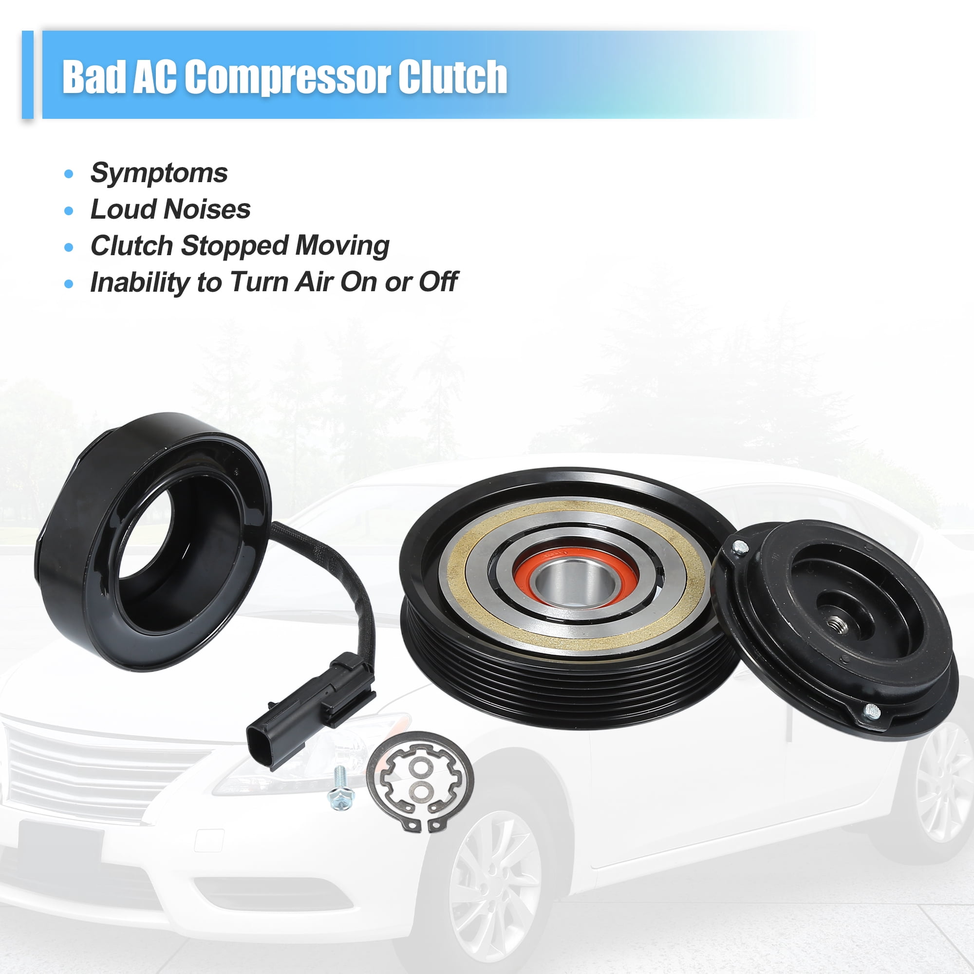 Unique Bargains AC Compressor Clutch Set Replace for Dodge Dakota 2004-2007 A/C Clutch Repair Assembly Black