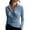 114#Sky Blue, variant on Ruched Waist Tops for Women Velvet Long Sleeve Wrap Front Deep V Neck Fitted Draped Blouse Collared Casual Dressy Pullover Womens Going Out Top