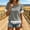 Gray, variant on Women's Vintage Fringed Patchwork Round-Neck Short-Sleeve Blouse for Spring Summer
