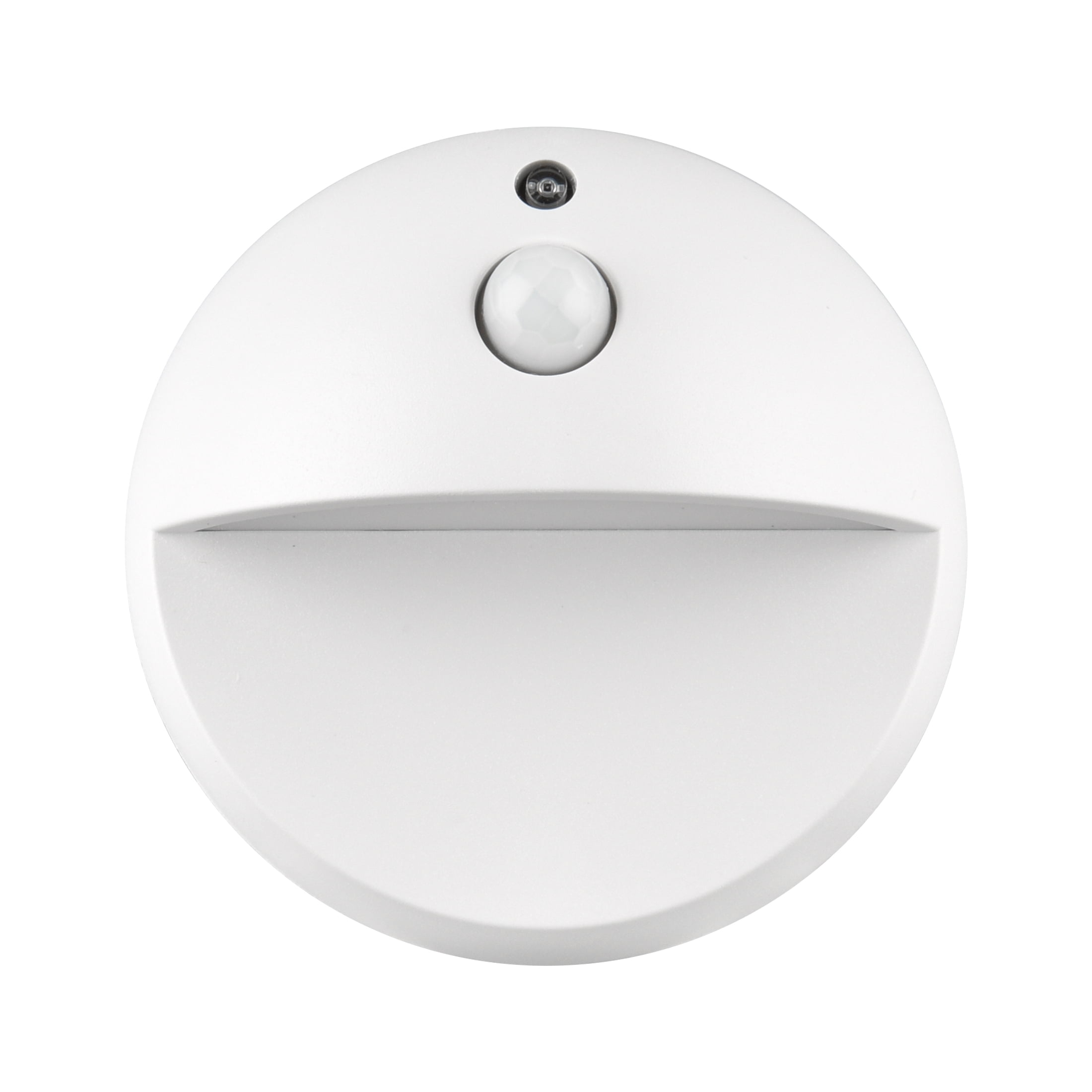 (2 pack) BH&G 2.65" Round LED Night Light, Daylight, Dusk to Dawn, High-Low Mode Activated by Motion White
