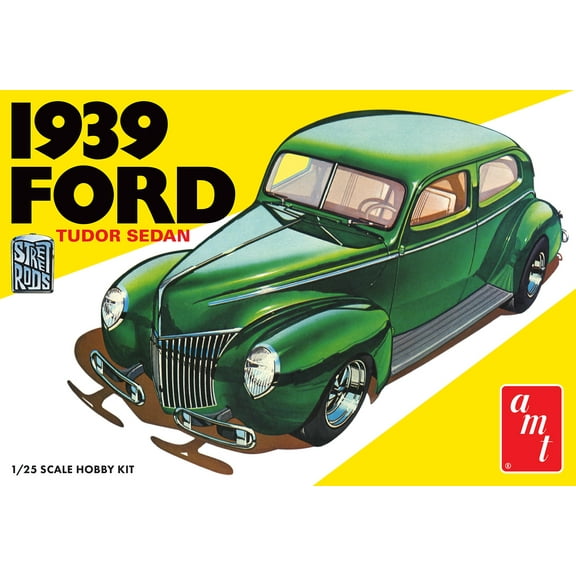 Skill 2 Model Kit 1939 Ford Tudor Sedan "Street Rod" Series 1/25 Scale Model by AMT